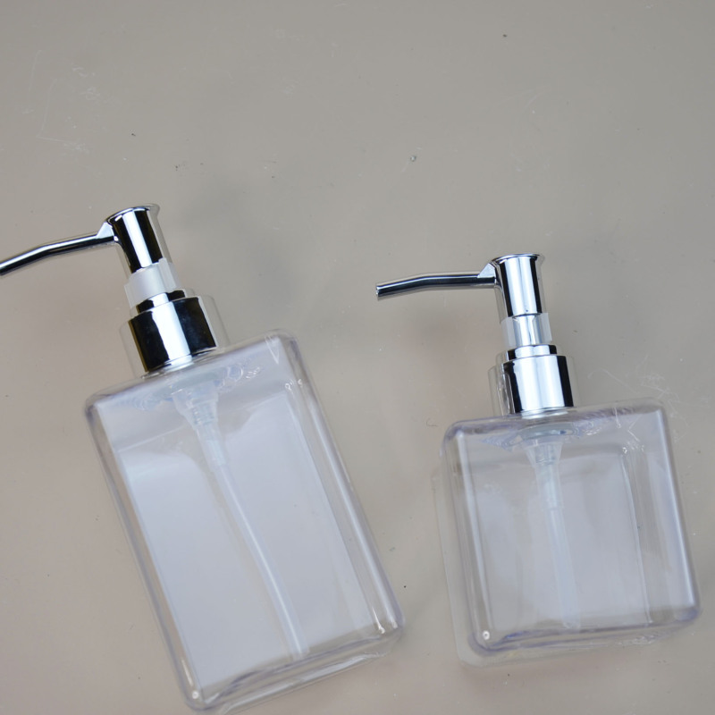 Skincare Packaging 250ml 350ml PETG Square Luxury Lotion Bottle Amber clear Square Plastic Shampoo  Bottle Lotion Pump Bottle