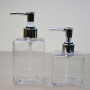 Skincare Packaging 250ml 350ml PETG Square Luxury Lotion Bottle Amber clear Square Plastic Shampoo  Bottle Lotion Pump Bottle