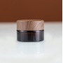 Refillable Glass Cosmetic Cream Jars 10g  with Bamboo Wooden Lids for Lotion Cream  Jar Scrub Cream Sr