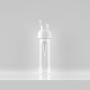 Yuyao Factory 60ml PET Plastic Round Foaming Face Wash Bottle with White Pump Sprayer Cosmetics Foam Pump Bottles