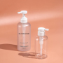 Customizable Eco-Friendly 300ml/500ml Matte Finish Cosmetic Bottles Refillable PET Bottles with Pump with White Lotion Pump