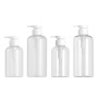 Customizable Eco-Friendly 300ml/500ml Matte Finish Cosmetic Bottles Refillable PET Bottles with Pump with White Lotion Pump