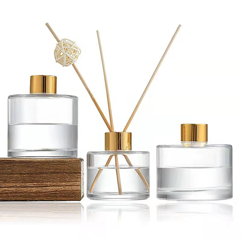 High Quality Clear Round Glass for Reed Diffuser Aromatherapy Bottles 50ml 100ml 120ml 150ml 200ml MOQ 100pcs