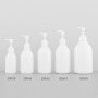 Private Label 200ml White Plastic Cosmetic Pump Bottles for Skincare Cream PE Shampoo Body Wash 150ml Capacity