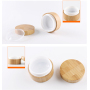 Wholesale Cream Jar Bamboo Cosmetic Jars Cheap Empty 50ml Container Plastic Cosmetics Jar