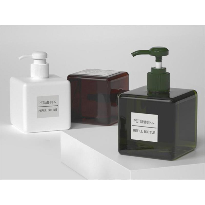 2024 Wholesale High Quality Refillable square Spray Pet Plastic Bottles With Pump for Cosmetic