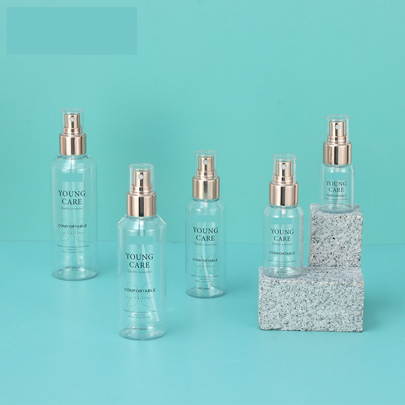 Stock Oblique Shoulder Frosted Empty Plastic Bottle with Pump 30ml 60ml 100ml 200ml for Shampoo Serum Custom Label