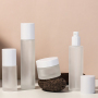 Frosted Round Pump Glass Bottle Flat Shoulder 50ml/100ml/120ml Skincare Packaging Set 100% Paper Box for Face Cream Low MOQ