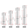 2oz PET White Skincare Sunscreen Container 60ml Cosmetic Toner Press Pump Spray Plastic Bottle Body Spray Bottle