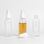 For Clear 80ml Round PET Plastic Transparent Cosmetic Spray Bottles Discounted in Stock with Pump Sayer Sealing MOQ 100pcs