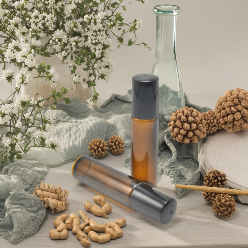 Wholesale 10ml Roller Ball Bottle  Amber Glass Roll on Bottles 10ml Essential Oil Perfume Roller Vials with Roller Ball