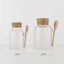 100g 200g 300ml 500ml Empty Matte Plastic Bath Salts Packaging Jar with Wooden Spoon Ready Stock