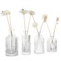 Perfume Bottle Clear Fragrance Glass Reed Diffuser Bottle Empty Vintage Style Ribbed Decorative Bottles for Aromatics