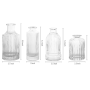 Perfume Bottle Clear Fragrance Glass Reed Diffuser Bottle Empty Vintage Style Ribbed Decorative Bottles for Aromatics