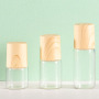 Clear Essential Oil Roll-on Bottles with Wood Lid 1ml 2ml 3ml 5ml Empty Perfume Glass Minimum Order 100pcs