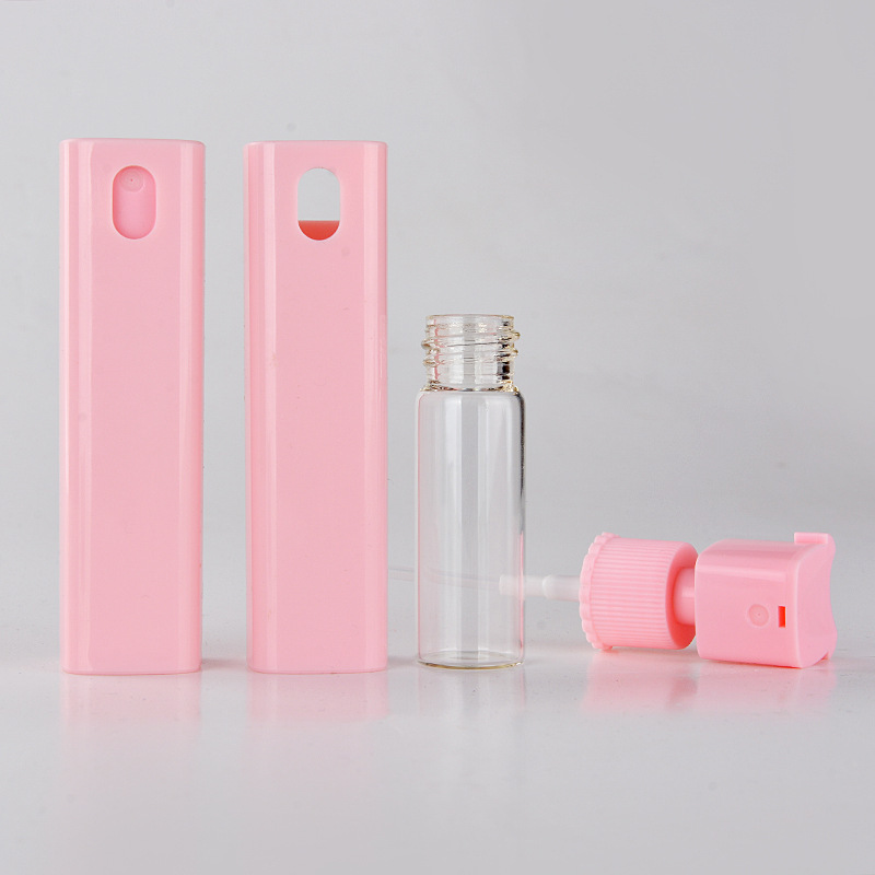Wholesale Empty Portable Mini Drawer Type pink clear Refillable Glass Travel 10ml Perfume Spray Bottles