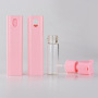 Wholesale Empty Portable Mini Drawer Type pink clear Refillable Glass Travel 10ml Perfume Spray Bottles