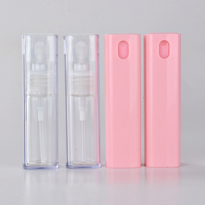 Wholesale Empty Portable Mini Drawer Type pink clear Refillable Glass Travel 10ml Perfume Spray Bottles