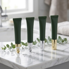 Empty 15ml Matte Green Soft Squeeze Tube with Lip Cap for Lip Gloss Lip Balm Packaging Black Gold Silver White Closure Available