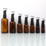 Wholesale 5ml10ml15ml20ml30ml50ml100ml Amber Empty Luxury Lotion Glass Bottle with Black Plastic Pump