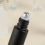 High-End 4ml Black Frosted Glass Roll-on Bottle for Skin Care Serum Empty with Screw Cap MOQ 100pcs