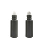 High-End 4ml Black Frosted Glass Roll-on Bottle for Skin Care Serum Empty with Screw Cap MOQ 100pcs