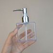 Clear bottle+silver pump
