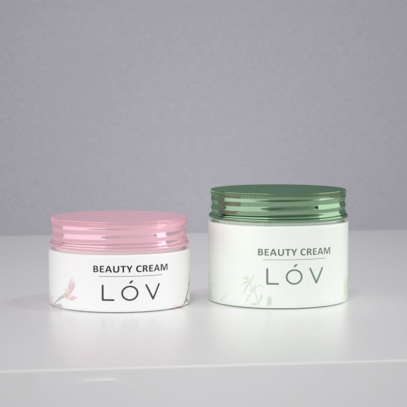 8oz PET Transparent Plastic Jar with Aluminum Screw Cap Empty Jars for Creams 250 ml Round Cream Jar