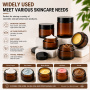 Wholesale Empty Glass Jar 100ml 250ml Clear Frosted Amber Matte Black Candle Jars with Aluminum Lids