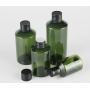 50ml 100ml Dark Green Plastic  Lotion Bottles Oblique Shoulder Black Alumina Cover Empty Bottles for Lotion Toner Water Bottle