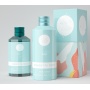 50ml 100ml Dark Green Plastic  Lotion Bottles Oblique Shoulder Black Alumina Cover Empty Bottles for Lotion Toner Water Bottle