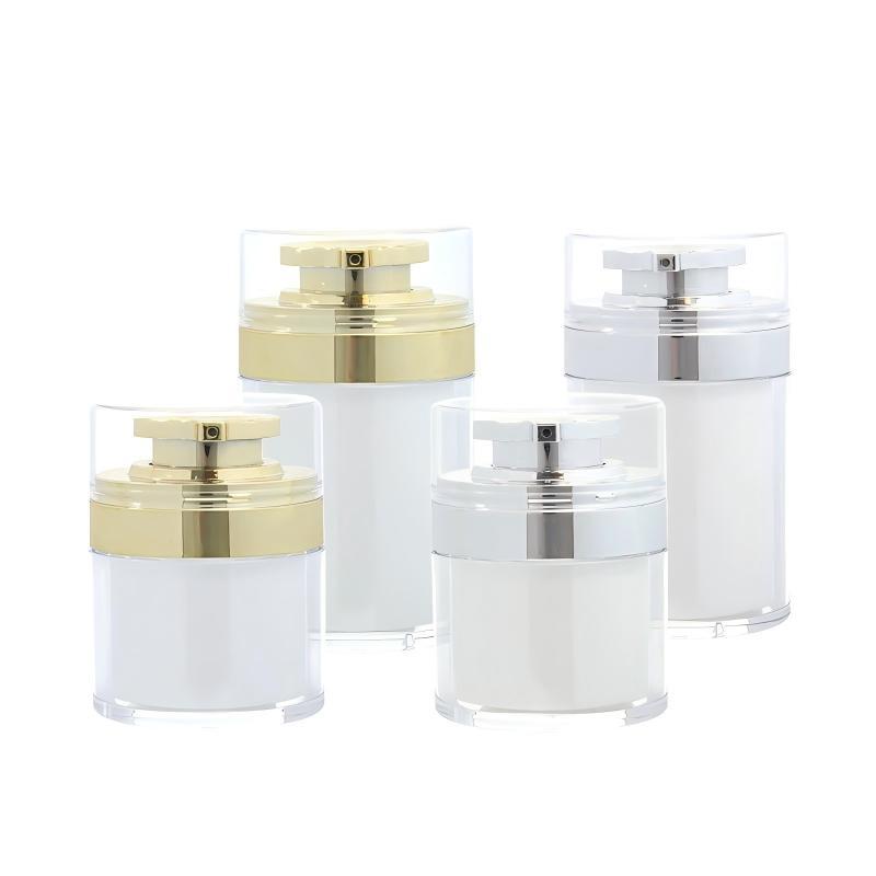 30g 50g Luxury Acrylic Airless Jar with Gold Silver Pump for Skin Care Cosmetic