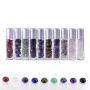 Beautiful Pursuit Expectation Essential Oil Bottle 10ml Roll on Bottle clear Essential Oil Perfume Gemstone Roller Ball Bottle