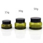 Empty Cosmetics Cream Ember Glass Jar with Black Crew Cup