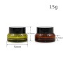 Empty Cosmetics Cream Ember Glass Jar with Black Crew Cup