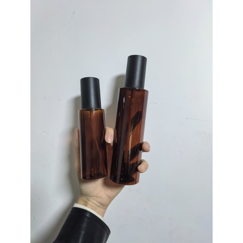 Empty Amber 100ml Spray Bottle  Plastic 120ml 150ml  Lotion Bottle Luxury Cosmetic Lotion Bottle Packaging Cosmetic 200ml