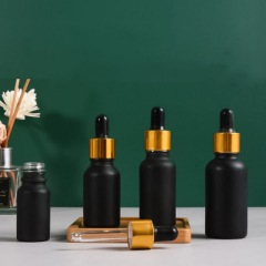 Matte Black 30ml Empty Essential Oil Dropper Bottle Cosmetic Hair Oil Bottles with Black Dropper