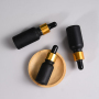 Matte Black 30ml Empty Essential Oil Dropper Bottle Cosmetic Hair Oil Bottles with Black Dropper