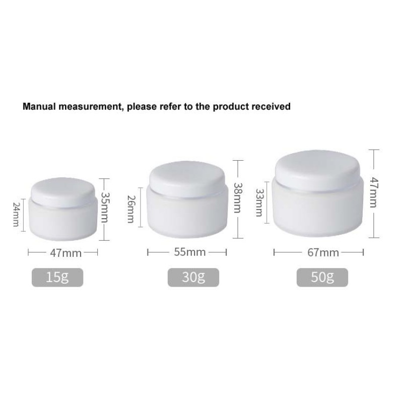 New Arrival Factory Price 15g 30g 50g White Round Plastic PP Cosmetic Double Wall Screw Cap Jar with Silver Ring
