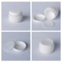 New Arrival Factory Price 15g 30g 50g White Round Plastic PP Cosmetic Double Wall Screw Cap Jar with Silver Ring