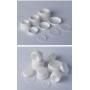 New Arrival Factory Price 15g 30g 50g White Round Plastic PP Cosmetic Double Wall Screw Cap Jar with Silver Ring