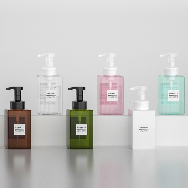 450ml Amber Green Blue Pump Foam Soap Bottle