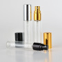 10ml Aluminum Cover Clear Straight Round Glass Cosmetic  Elegant Spray Perfume Bottle with Pump Sprayer