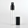10ml Aluminum Cover Clear Straight Round Glass Cosmetic  Elegant Spray Perfume Bottle with Pump Sprayer
