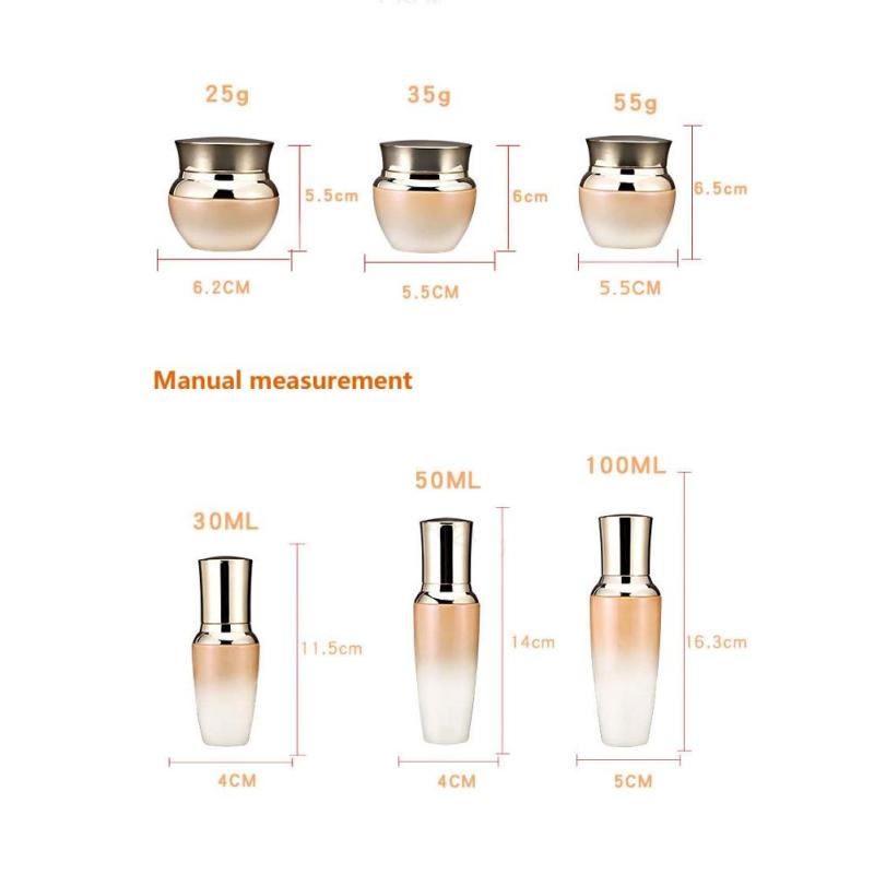 New Product 15G 25G 35G 55G Gradient Orange Glass Cream Jar