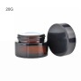 Empty Cosmetics Packing Frosted Amber Glass Jar 20G 30G 50G