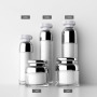 Luxury 30g Silver Lid Empty Jars for Creams Acrylic Round Cream Jar Skincare Plastic PP Cosmetic Jar