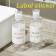 Clear bottle with sticker
