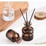 Wholesale High Quality Black Empty  Reed Glass Diffuser Refill Bottle With Sticks Home Air Fresh Fragrance  Bottles