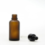 Factory Cheap 50ml 100ml Frosted Brown Amber Essential Oil Empty Glass Bottles Wth Glass Dropper
